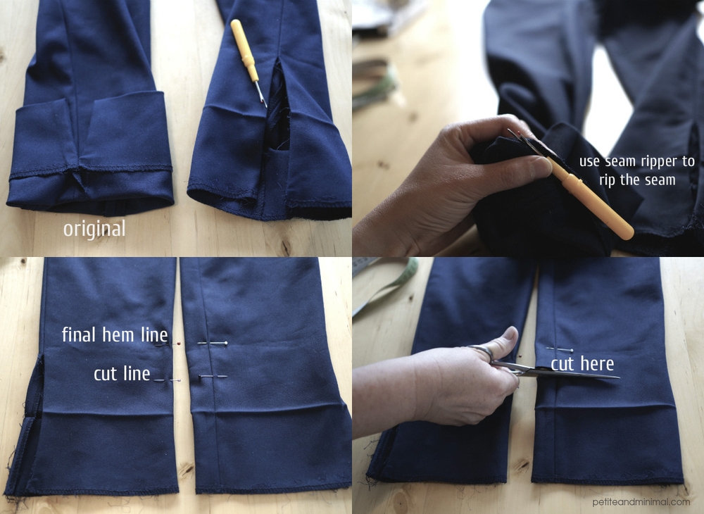 How to hem pants step 1