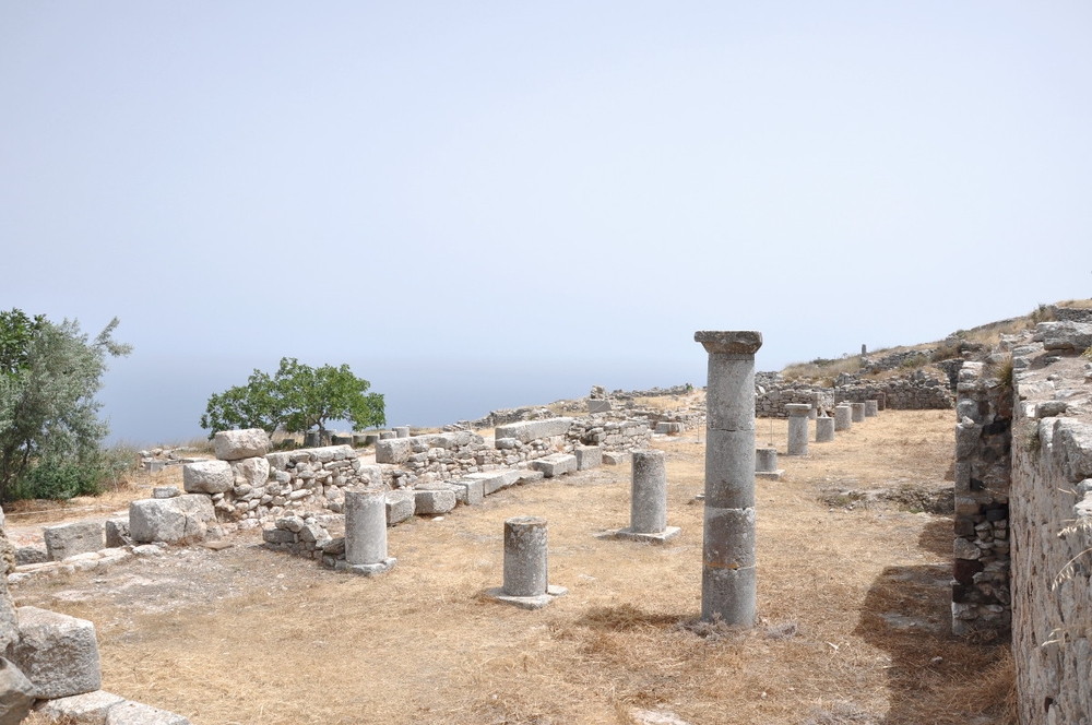 Santorini Ancient Thera and Black Beach