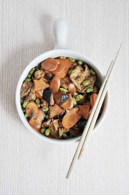 seitan-balls-with-edamame-beans-mushrooms-and-carrot-1