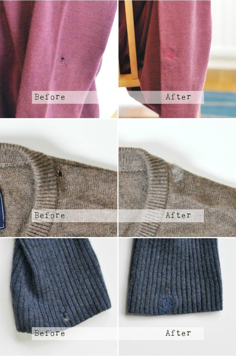 How to mend holes on sweaters the easy way