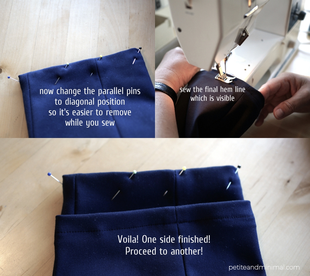 How to hem pants step 3