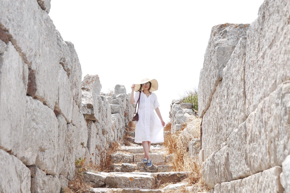 Santorini Ancient Thera and Black Beach